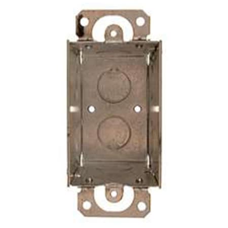 Raco Electrical Box, 12.5 cu in, Switch Box Type, 1 Gang, Steel, Rectangular Shape 8500